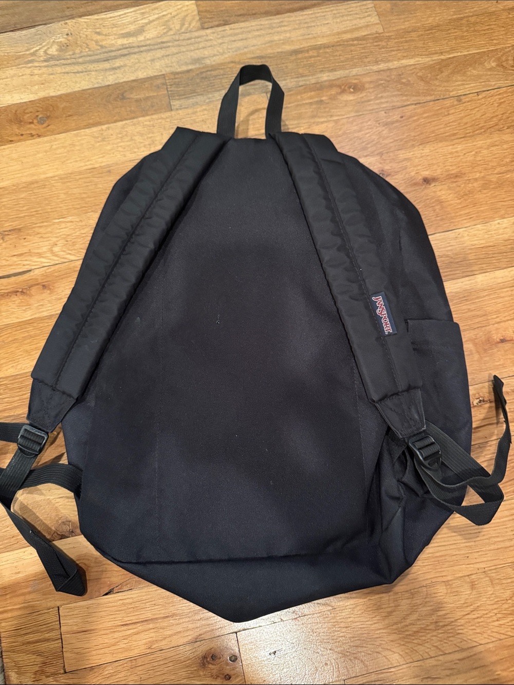 Jansport Black Backpack with Red Logo - Picture 2 of 2